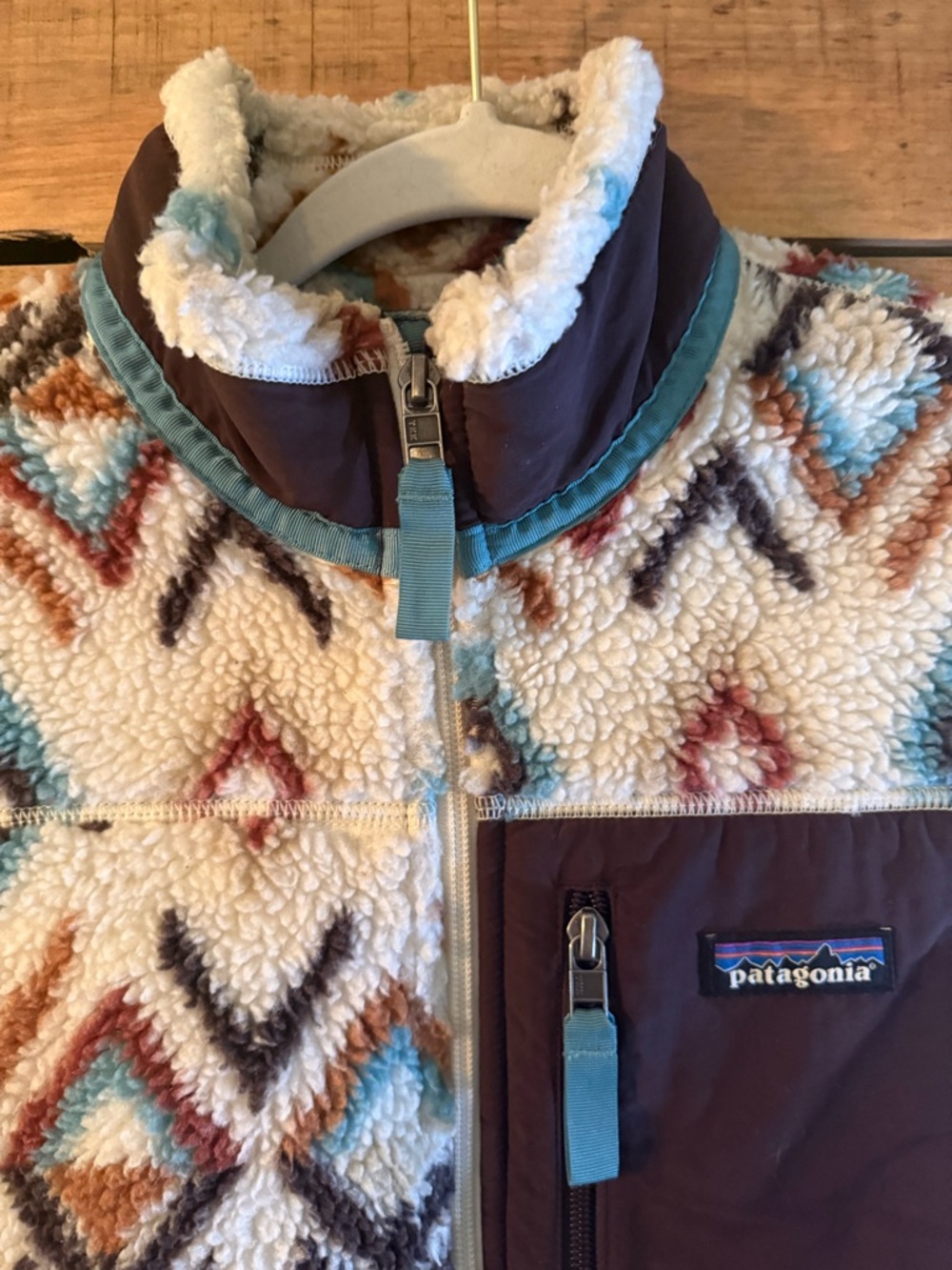 Patagonia Synchilla Fleece Vest Aztec Southwestern Print Women’s S - Picture 4 of 6